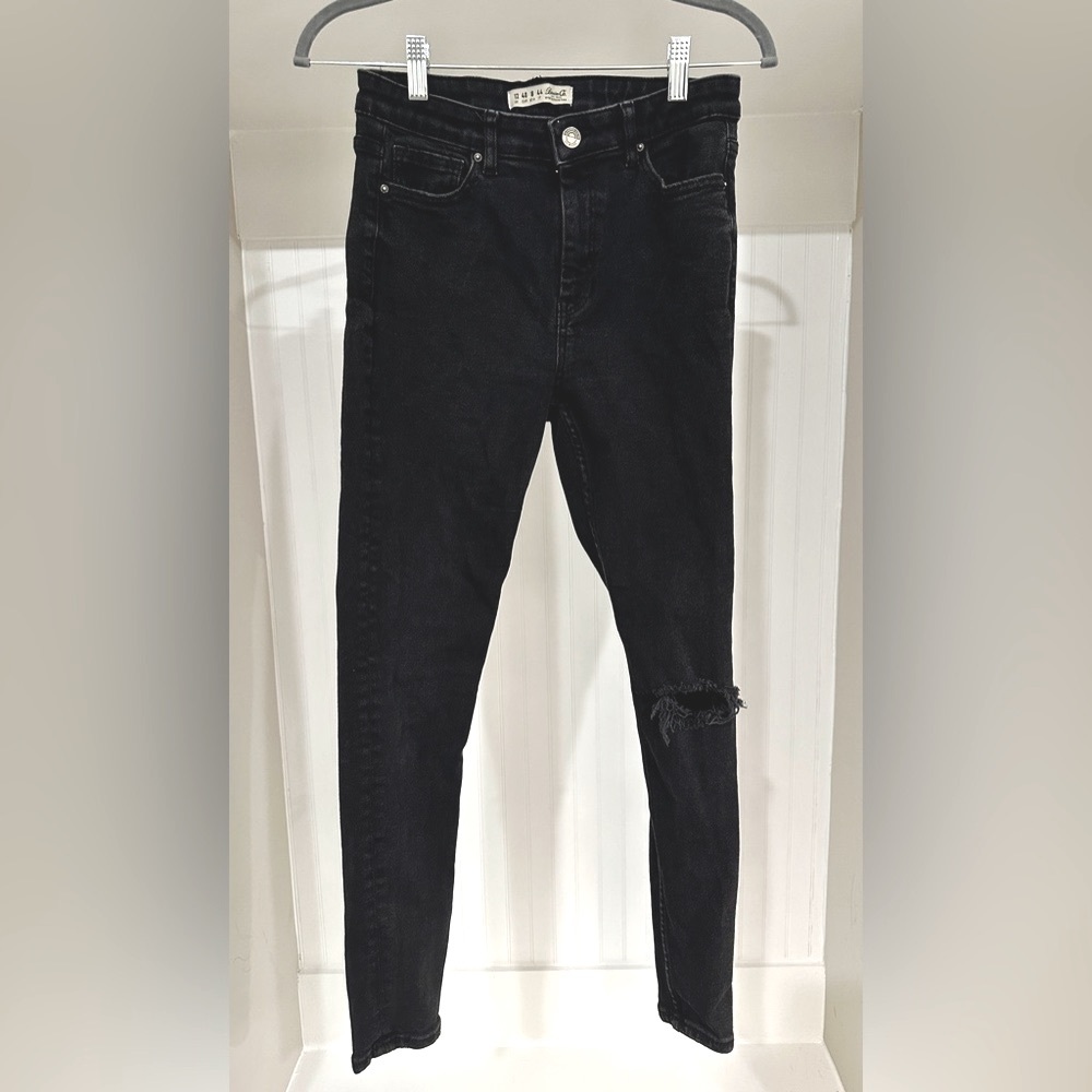 DENIM & CO Black High-Waisted Skinny Jeans Size 8